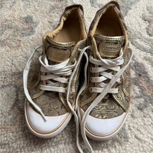 COACH Gold Barrett Sneakers size 7